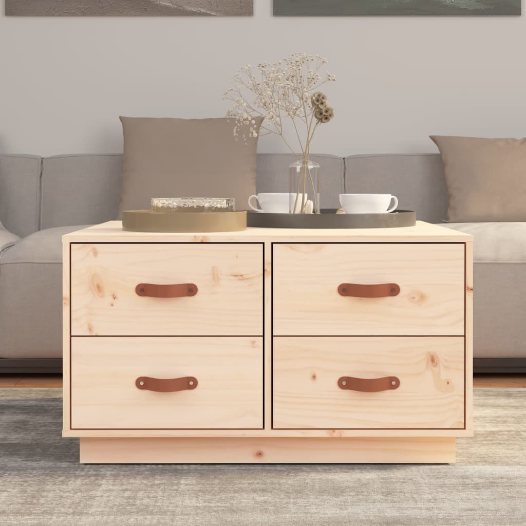 Table basse 80x80x45 cm Bois massif de pin - XIOS