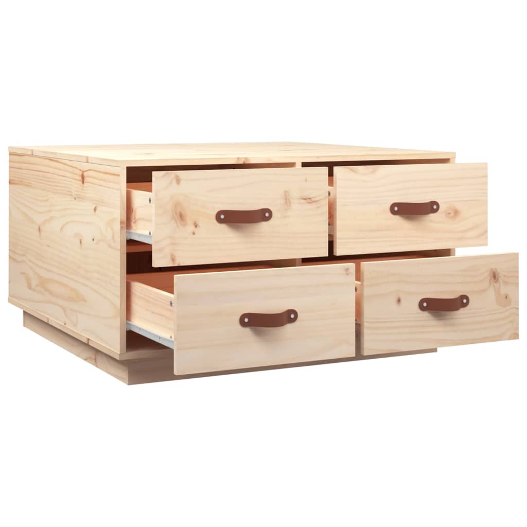 Table basse 80x80x45 cm Bois massif de pin - XIOS