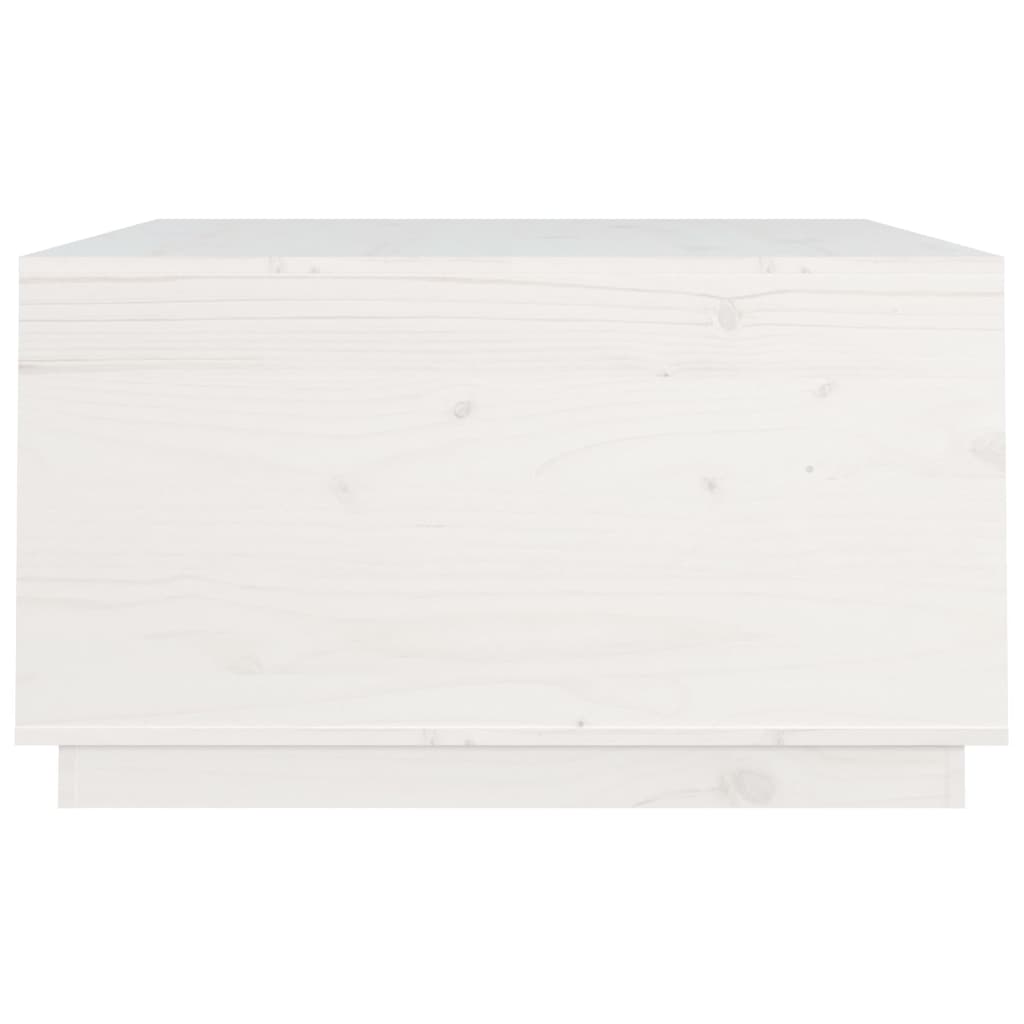 Table basse Blanc 80x80x45 cm Bois massif de pin - XIOS