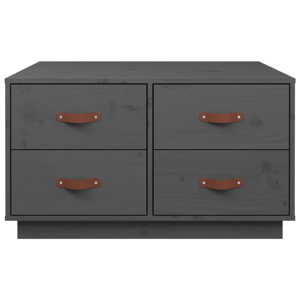 Table basse Gris 80x80x45 cm Bois massif de pin - XIOS