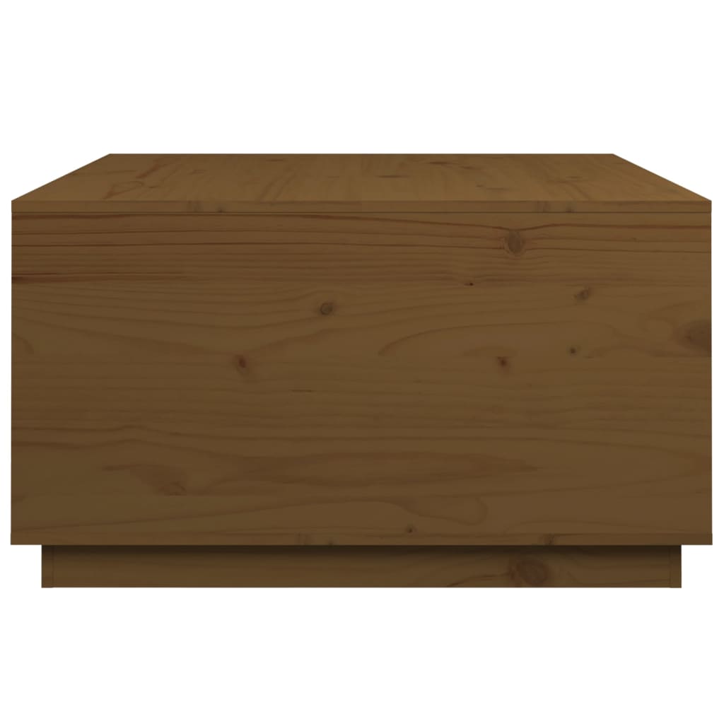 Table basse Marron miel 80x80x45 cm Bois massif de pin - XIOS