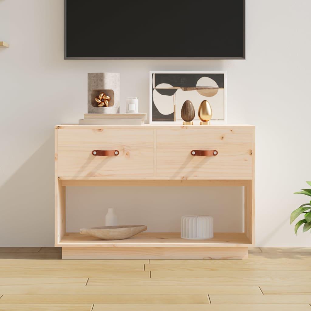 Meuble TV 90x40x60 cm Bois de pin massif - XIOS