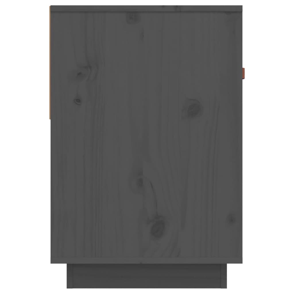 Meuble TV Gris 90x40x60 cm Bois de pin massif - XIOS