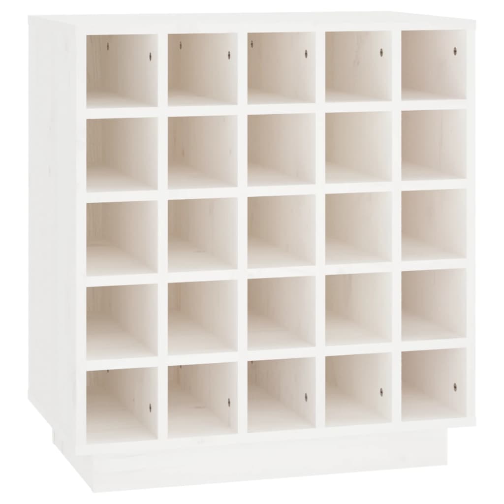 Armoire à vin Blanc 55,5x34x61 cm Bois de pin massif - XIOS
