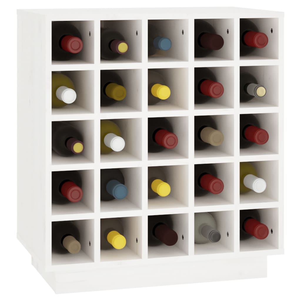 Armoire à vin Blanc 55,5x34x61 cm Bois de pin massif - XIOS