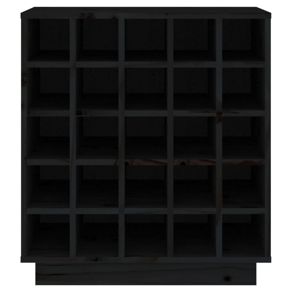 Armoire à vin Noir 55,5x34x61 cm Bois de pin massif - XIOS