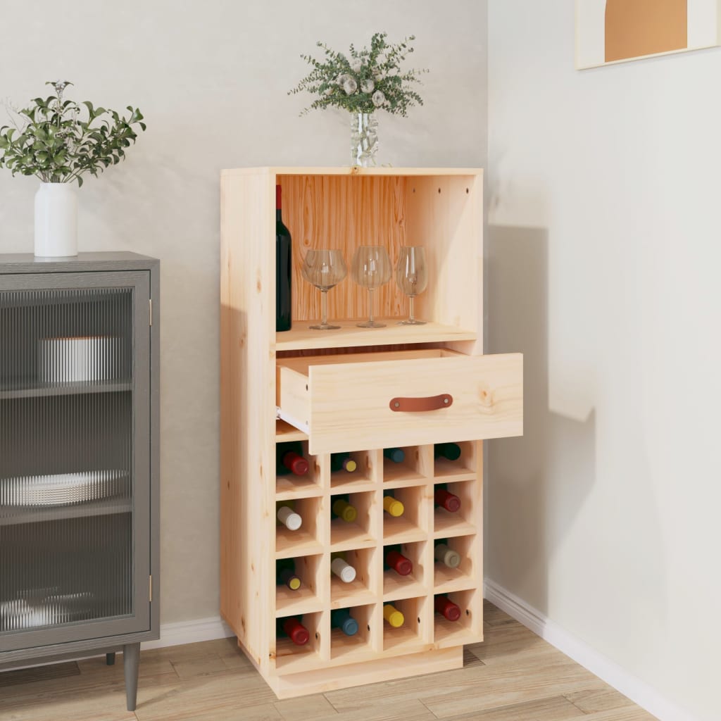 Armoire à vin 45x34x100 cm Bois de pin massif - XIOS