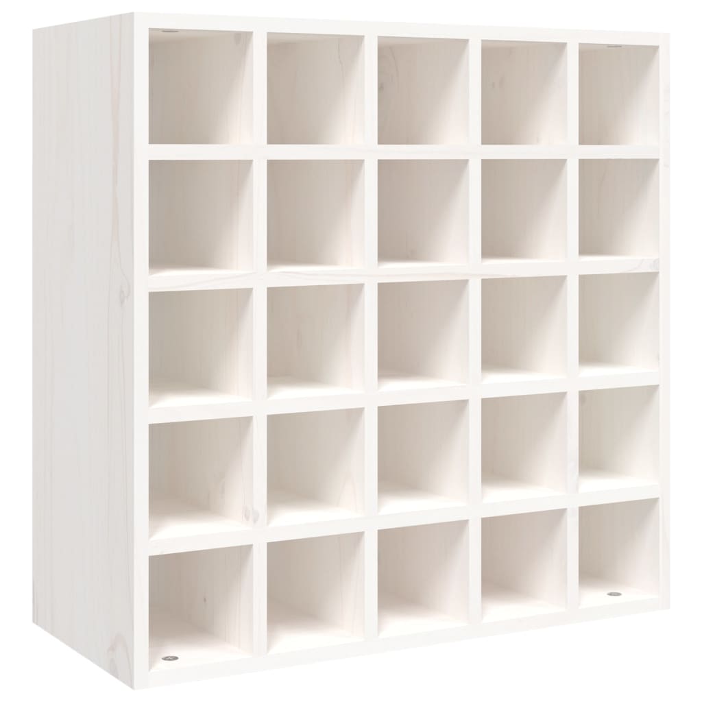 Armoire à vin Blanc 56x25x56 cm Bois de pin massif Caves à vins & spiritueux vidaXL