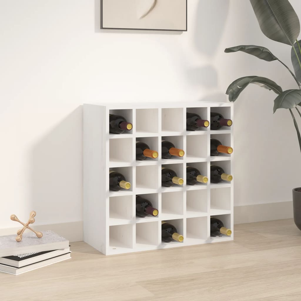 Armoire à vin Blanc 56x25x56 cm Bois de pin massif Caves à vins & spiritueux vidaXL