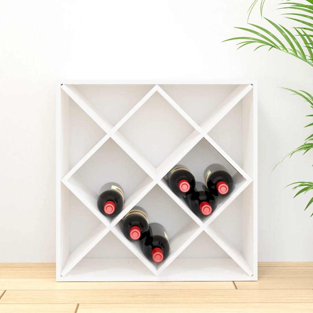 Armoire à vin Blanc 62x25x62 cm Bois de pin massif - XIOS