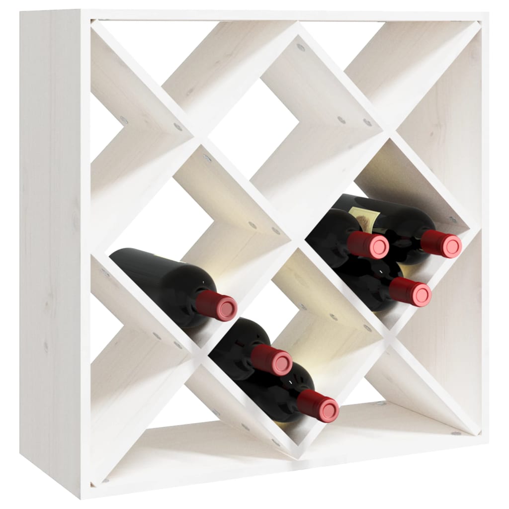 Armoire à vin Blanc 62x25x62 cm Bois de pin massif - XIOS