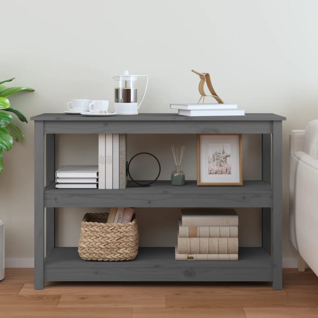 Table console Gris 110x40x74 cm Bois massif de pin - XIOS