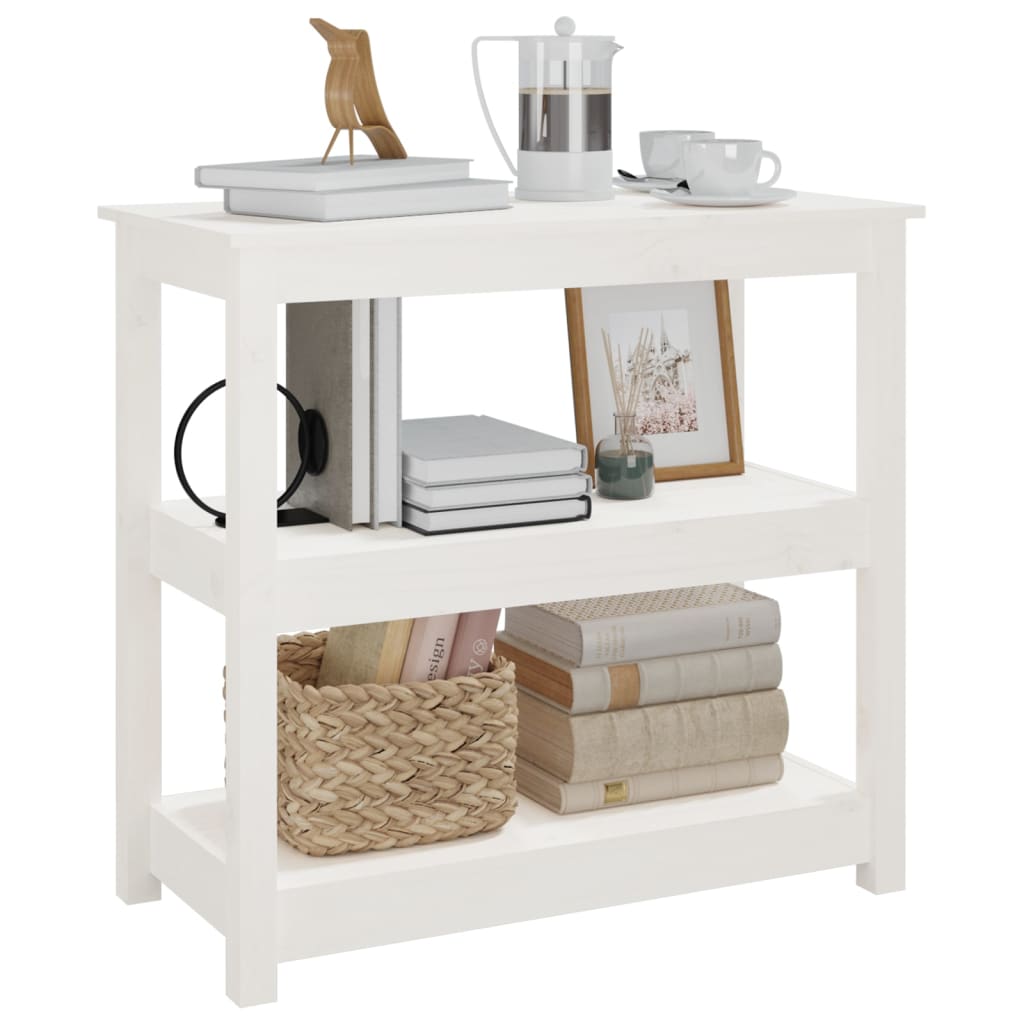 Table console Blanc 80x40x74 cm Bois massif de pin - XIOS
