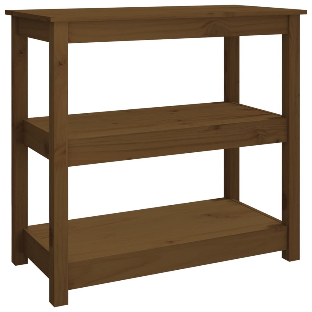 Table console Marron miel 80x40x74 cm Bois massif de pin - XIOS