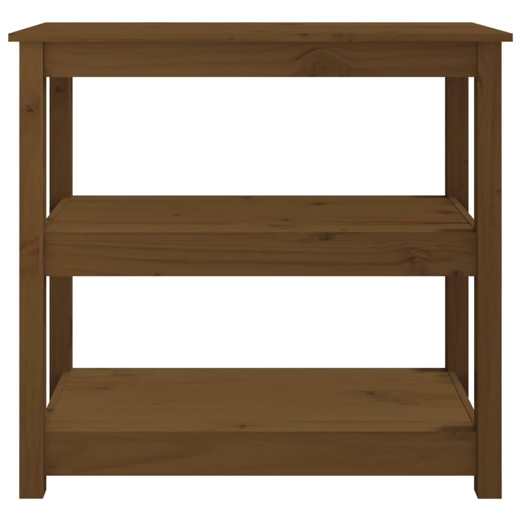 Table console Marron miel 80x40x74 cm Bois massif de pin - XIOS