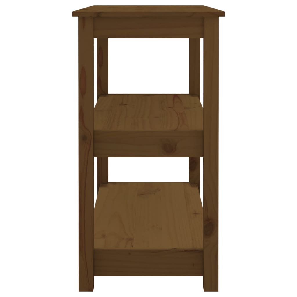 Table console Marron miel 80x40x74 cm Bois massif de pin - XIOS
