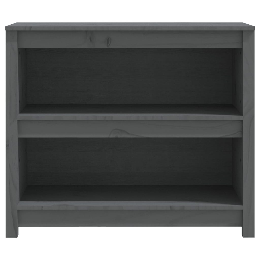 Bibliothèque Gris 80x35x68 cm Bois de pin massif - XIOS