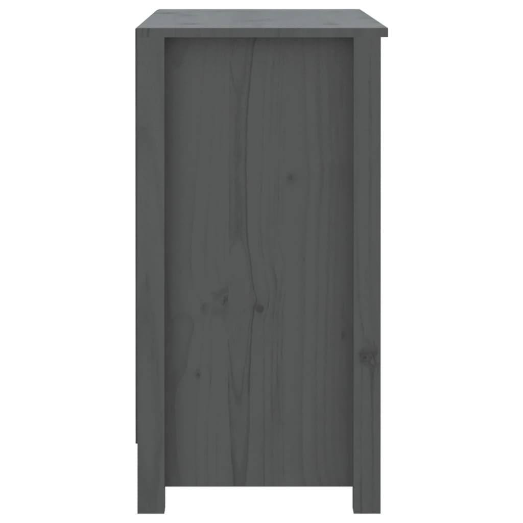Bibliothèque Gris 80x35x68 cm Bois de pin massif - XIOS