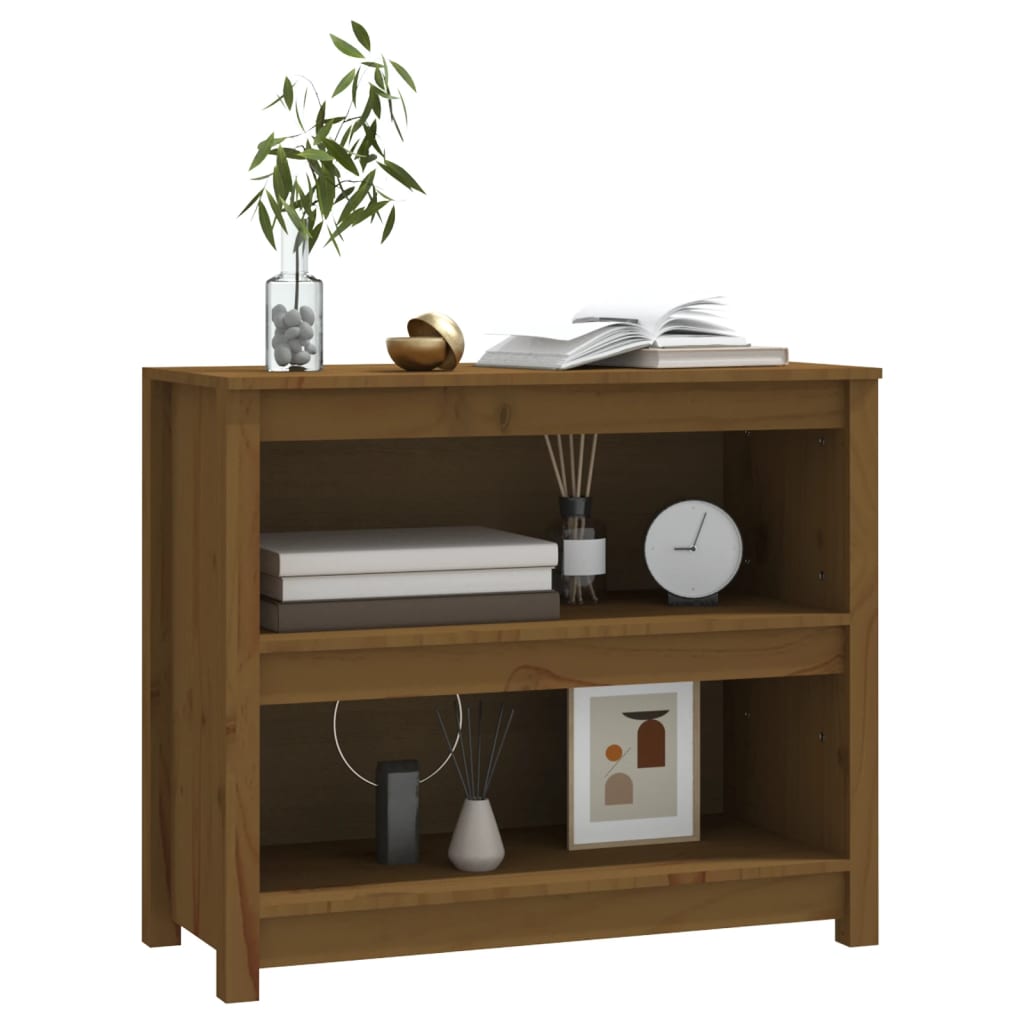 Bibliothèque Marron miel 80x35x68 cm Bois de pin massif - XIOS