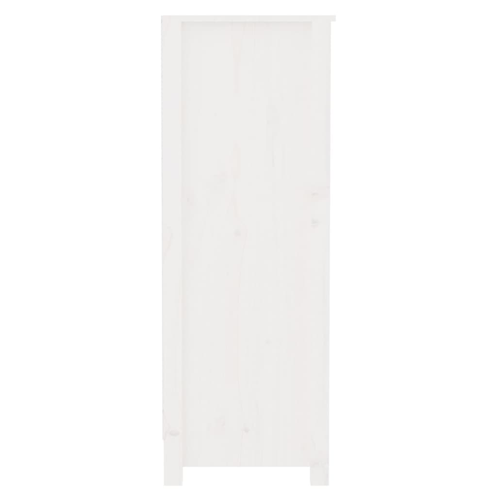 Bibliothèque Blanc 80x35x97 cm Bois de pin massif - XIOS
