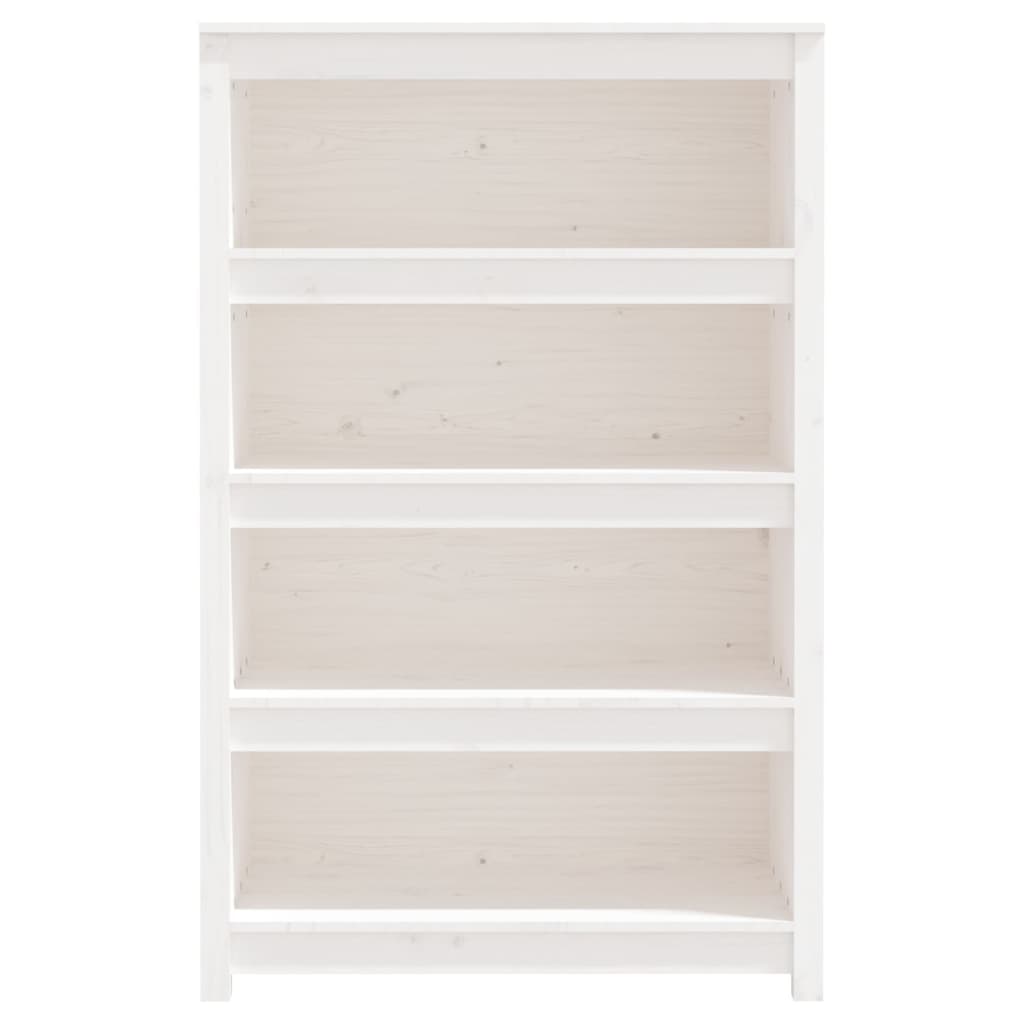 Bibliothèque Blanc 80x35x126 cm Bois de pin massif - XIOS