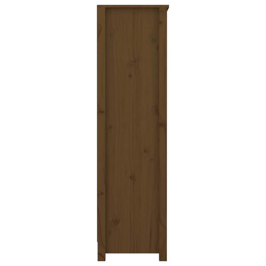 Bibliothèque Marron miel 80x35x126 cm Bois de pin massif - XIOS