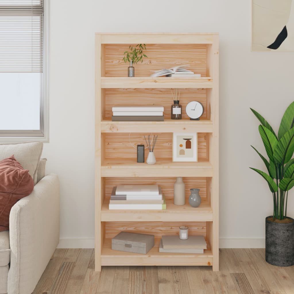 Bibliothèque 80x35x154 cm Bois de pin massif - XIOS