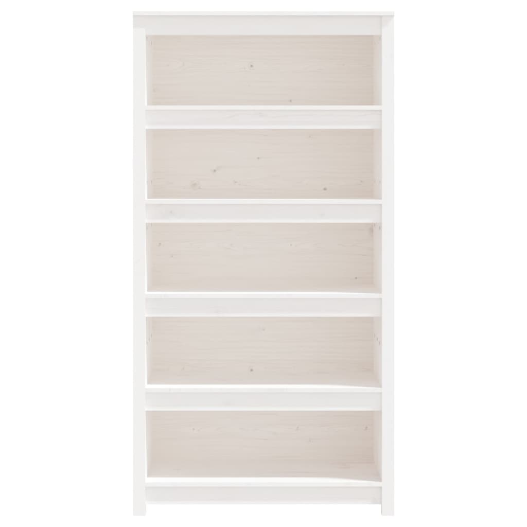 Bibliothèque Blanc 80x35x154 cm Bois de pin massif - XIOS
