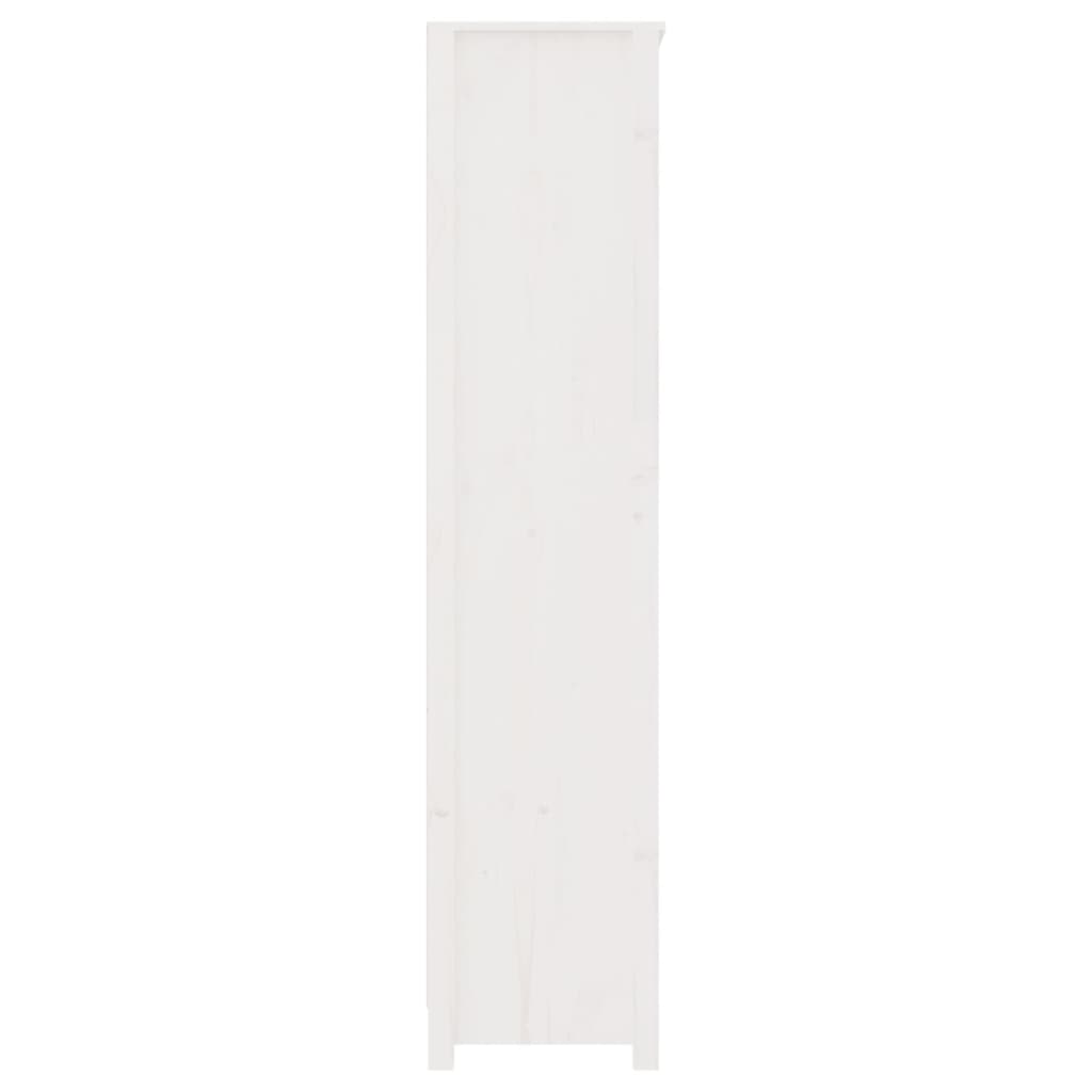 Bibliothèque Blanc 80x35x154 cm Bois de pin massif - XIOS