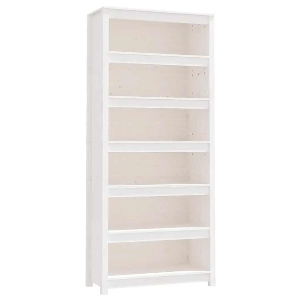 Bibliothèque Blanc 80x35x183 cm Bois de pin massif - XIOS