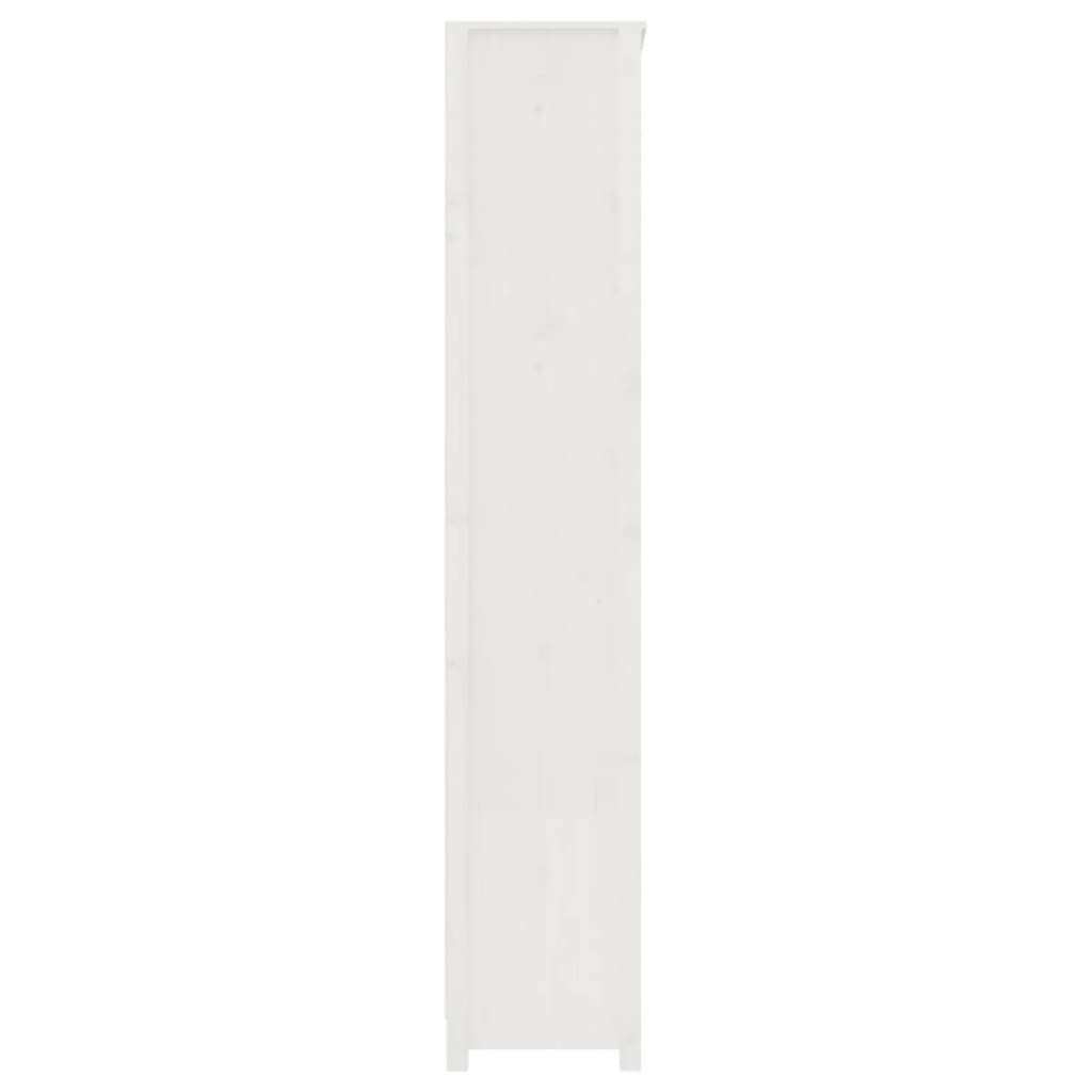 Bibliothèque Blanc 80x35x183 cm Bois de pin massif - XIOS