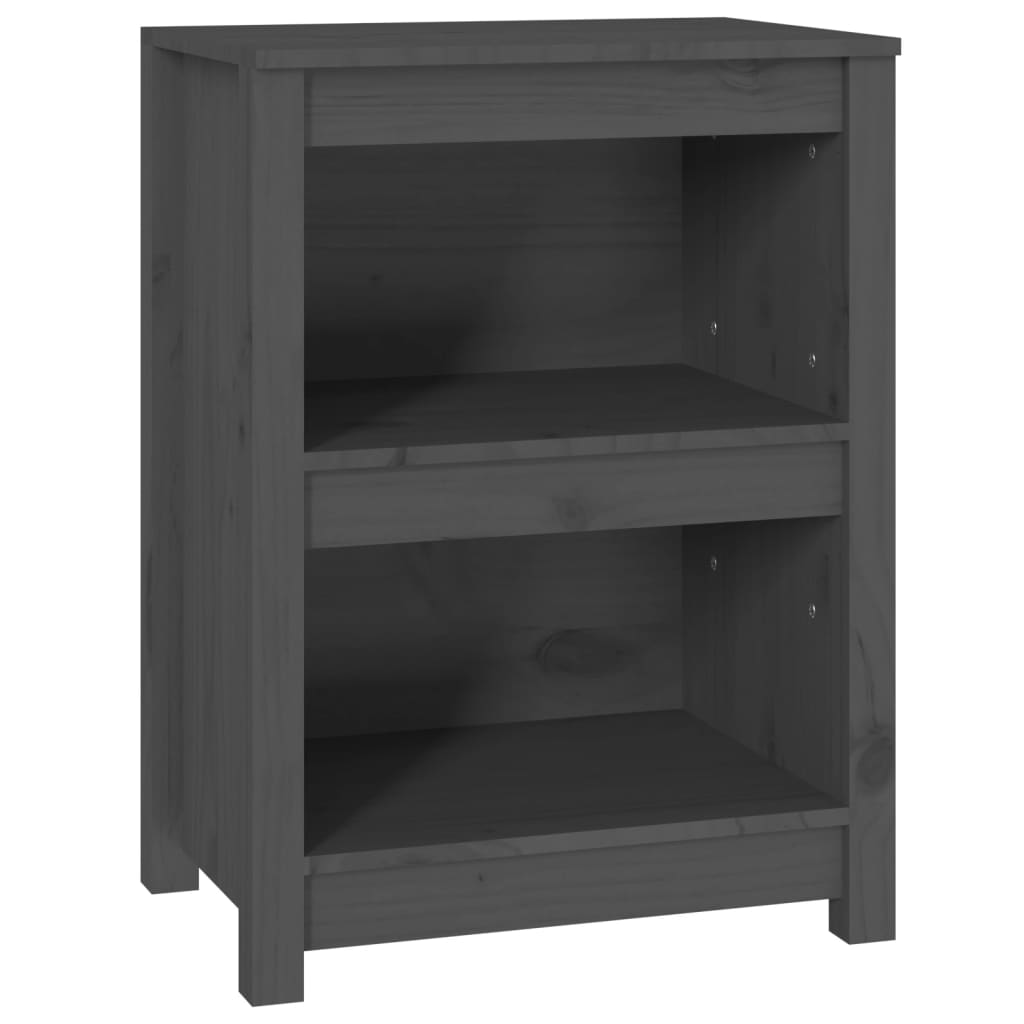Bibliothèque Gris 50x35x68 cm Bois de pin massif - XIOS