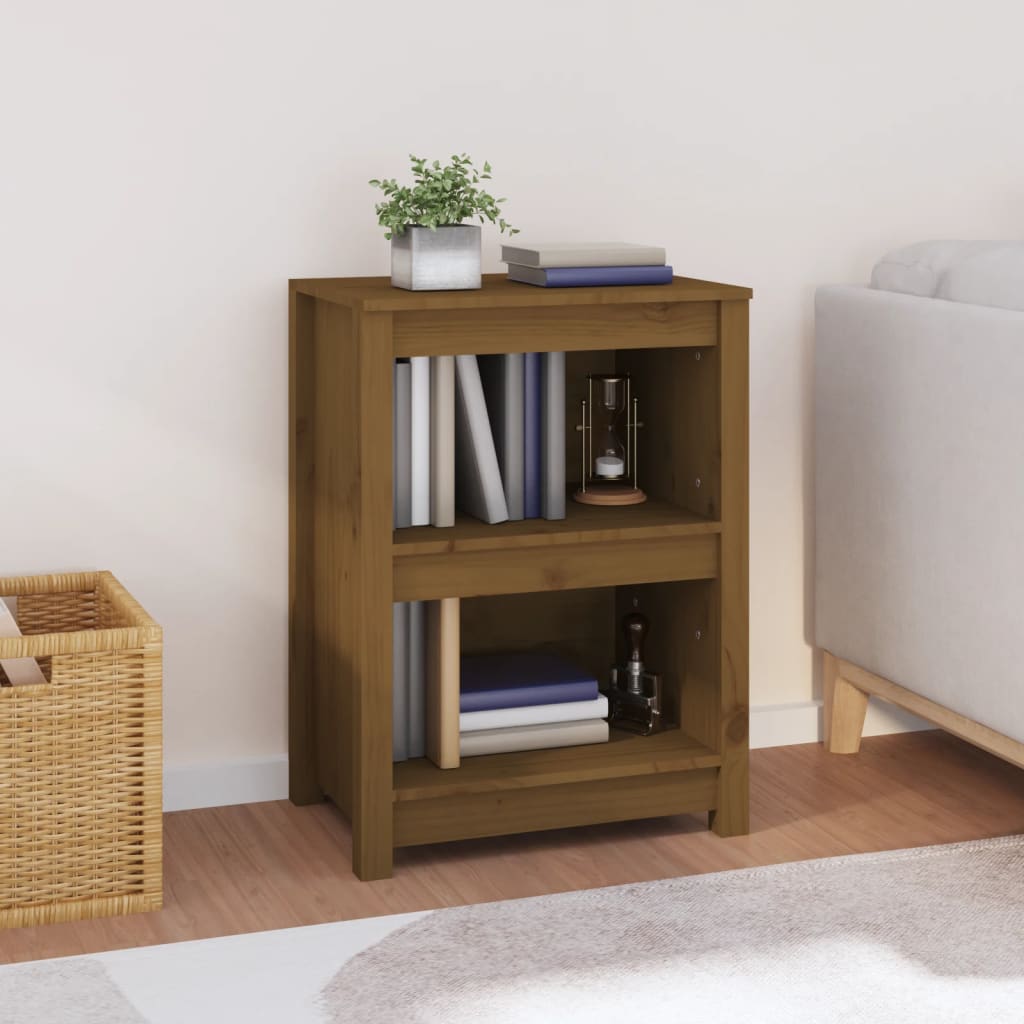 Bibliothèque Marron miel 50x35x68 cm Bois de pin massif - XIOS