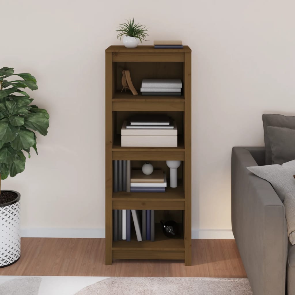 Bibliothèque Marron miel 50x35x125,5 cm Bois de pin massif - XIOS