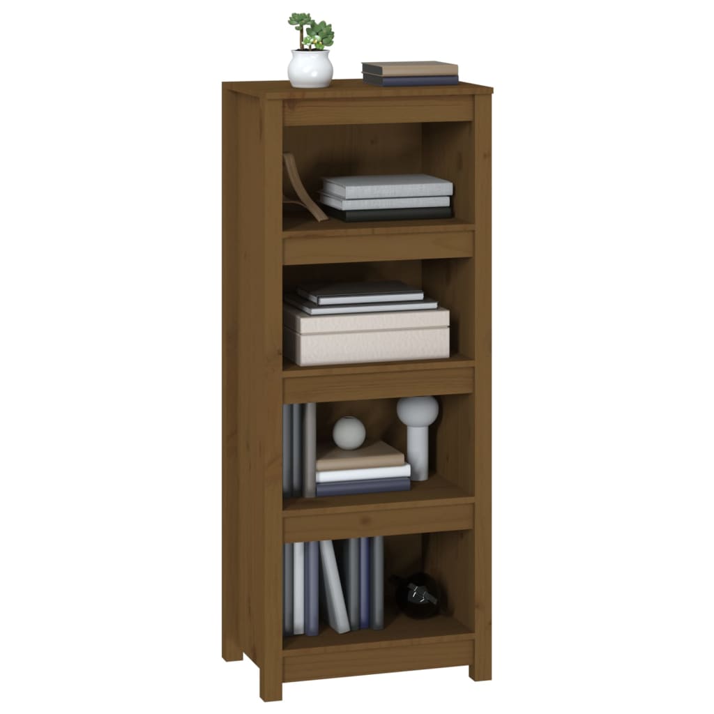Bibliothèque Marron miel 50x35x125,5 cm Bois de pin massif - XIOS