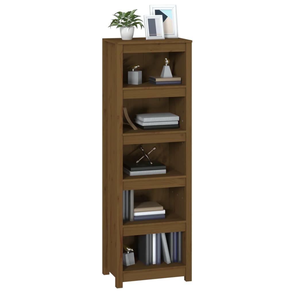 Bibliothèque Marron miel 50x35x154 cm Bois de pin massif - XIOS