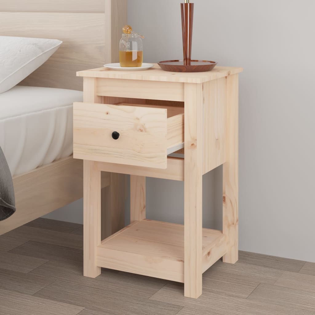 Tables de chevet 2 pcs 40x35x61,5 cm Bois de pin massif - XIOS