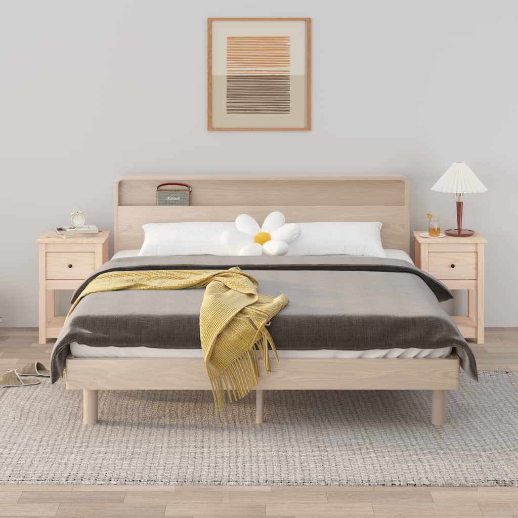 Tables de chevet 2 pcs 40x35x61,5 cm Bois de pin massif - XIOS