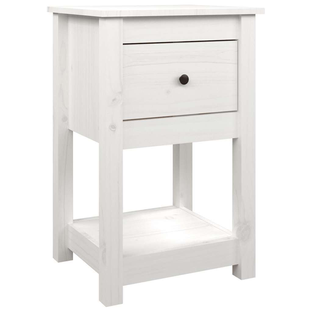 Tables de chevet 2 pcs Blanc 40x35x61,5 cm Bois de pin massif - XIOS