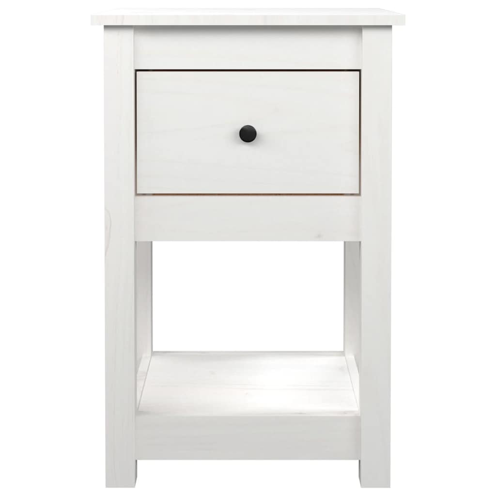 Tables de chevet 2 pcs Blanc 40x35x61,5 cm Bois de pin massif - XIOS
