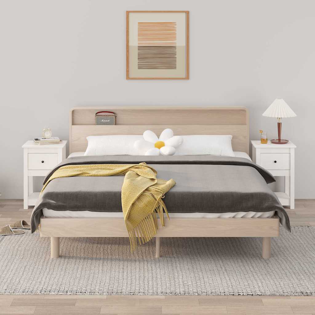 Tables de chevet 2 pcs Blanc 40x35x61,5 cm Bois de pin massif - XIOS