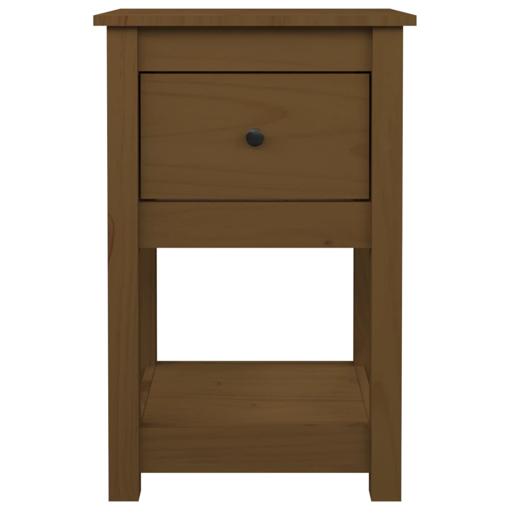 Tables de chevet 2 pcs Marron miel 40x35x61,5 cm Pin solide