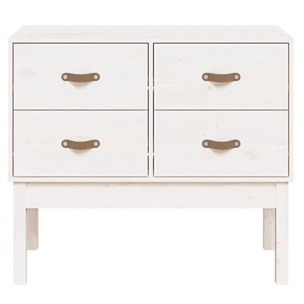 Armoire console Blanc 90x40x78 cm Bois de pin solide - XIOS