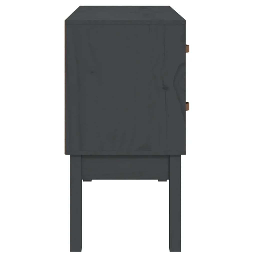 Armoire console Gris 90x40x78 cm Bois de pin solide - XIOS