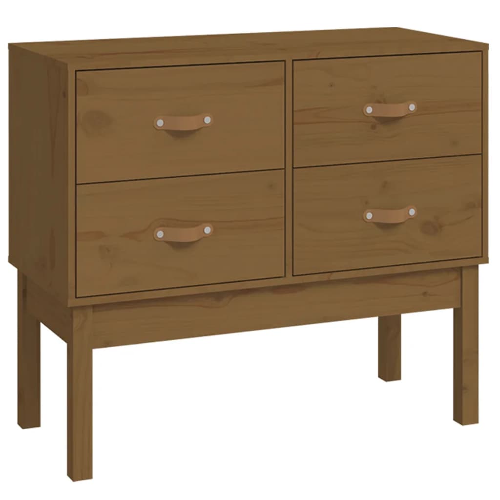 Armoire console Marron miel 90x40x78 cm Bois de pin solide - XIOS