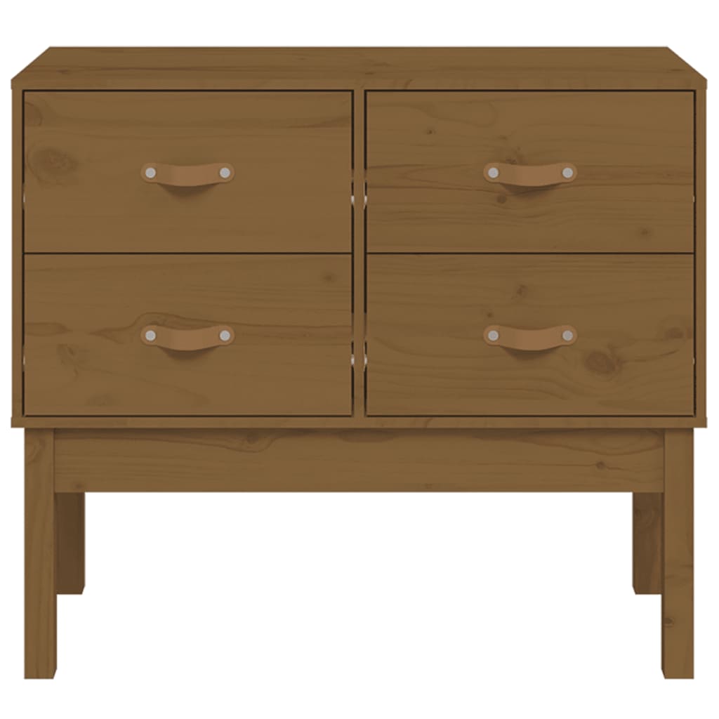 Armoire console Marron miel 90x40x78 cm Bois de pin solide - XIOS