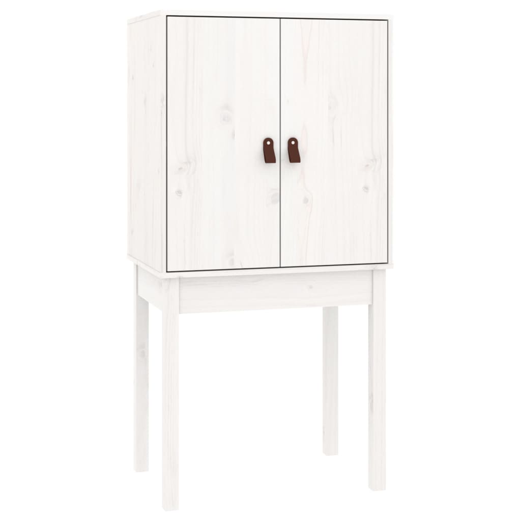 Buffet haut Blanc 60x40x120 cm Bois massif de pin - XIOS
