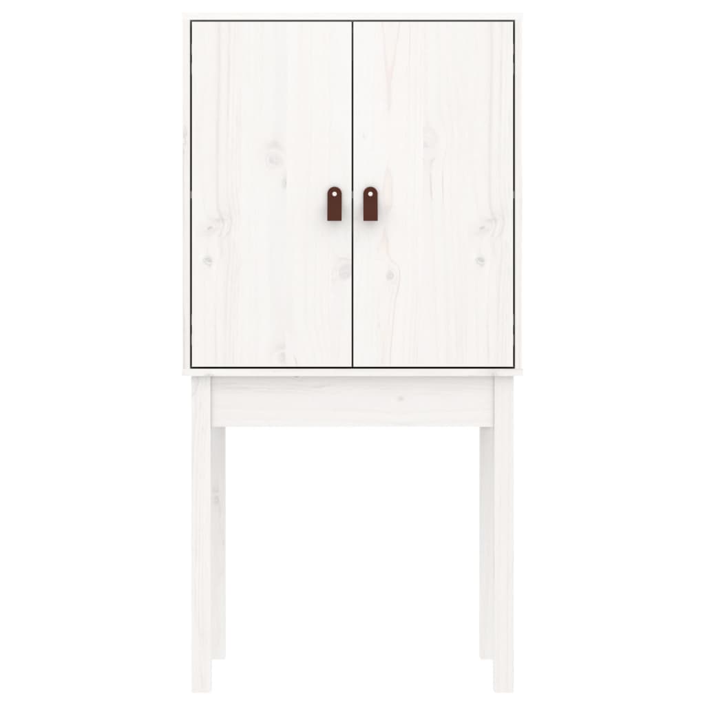 Buffet haut Blanc 60x40x120 cm Bois massif de pin - XIOS