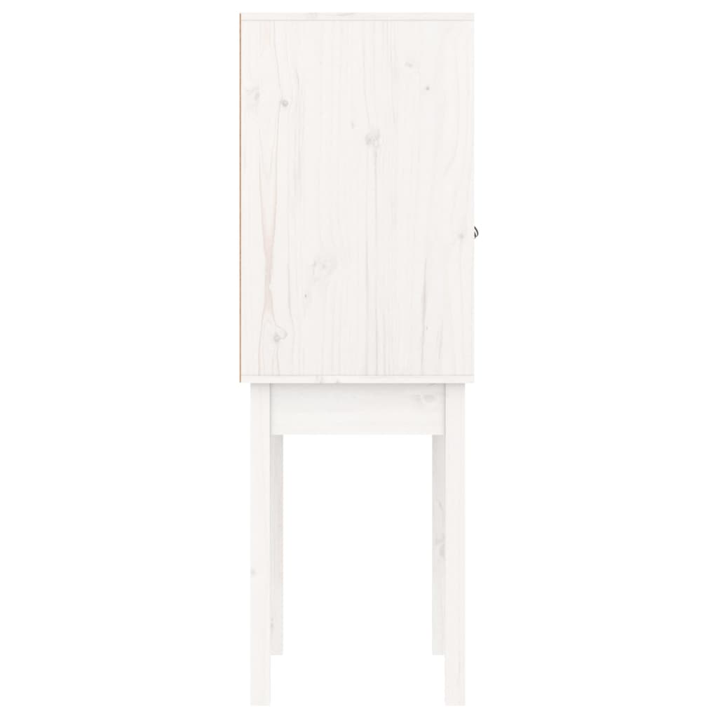 Buffet haut Blanc 60x40x120 cm Bois massif de pin - XIOS