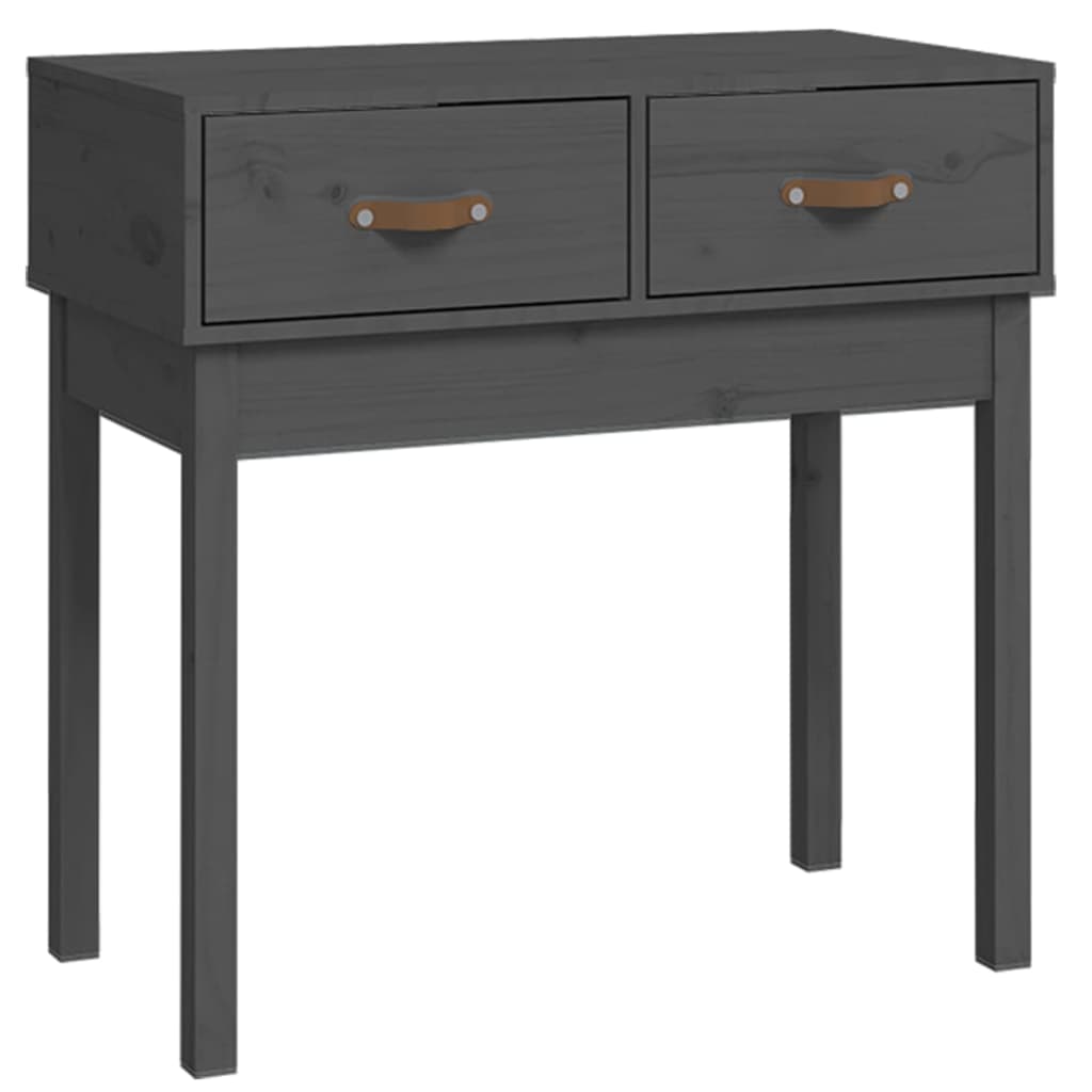 Table console Gris 76,5x40x75 cm Bois massif de pin - XIOS